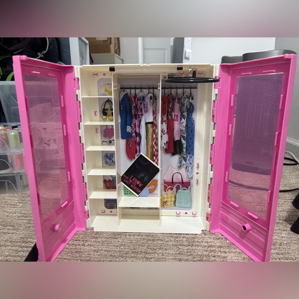Barbie Pink and White Fashion Closet - Picture 3 of 9